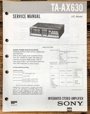 Sony TA-AX630 Amplifier Service Manual Original 