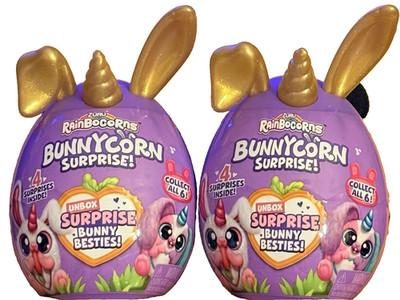 Rainbocorns Bunnycorn Surprise by ZURU (2 Pack) Collectible Plush Stuffed Animal