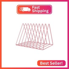 EASEPRES Vinyl Record Holder Storage, 9 Slot Metal Magazine Book Album Display R