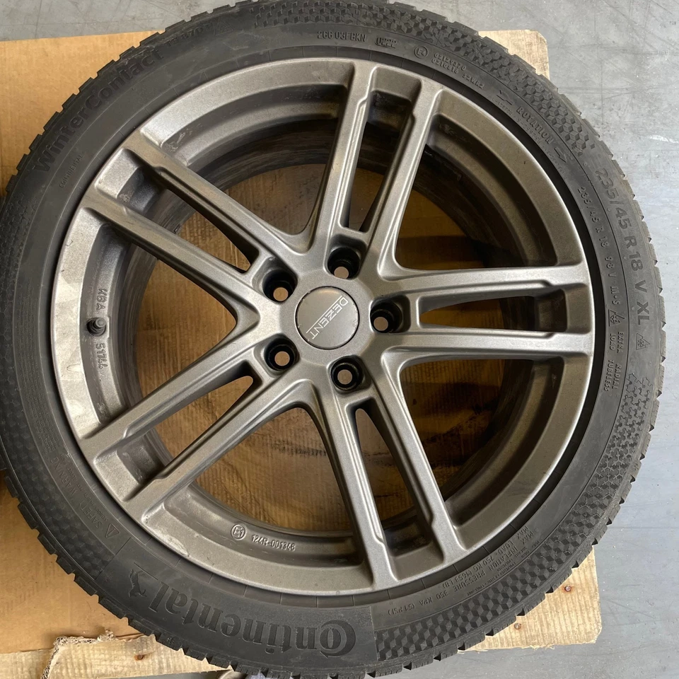 4 x Dezent TZ 8X18 5/112 ET44 Graphite mit Winterreifen 235/45R18 V XL Conti - Bild 4 von 4