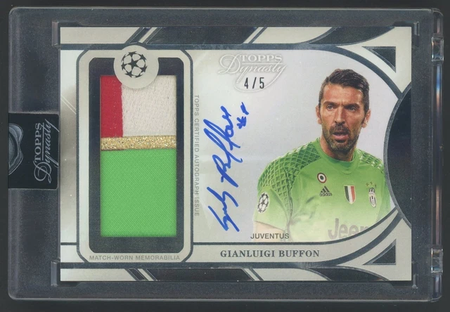 2024-25 Topps Dynasty UCC Soccer Gianluigi Buffon GU Patch ON CARD AUTO 4/5