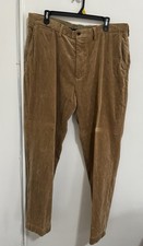 VINTAGE Polo Ralph Lauren Ethan Corduroy Pleated Pants 40X32 Mens Brown 90s