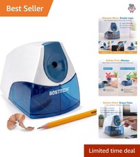 Bostitch Heavy-Duty Electric Pencil Sharpener - Stall-Free Compact Blue Design