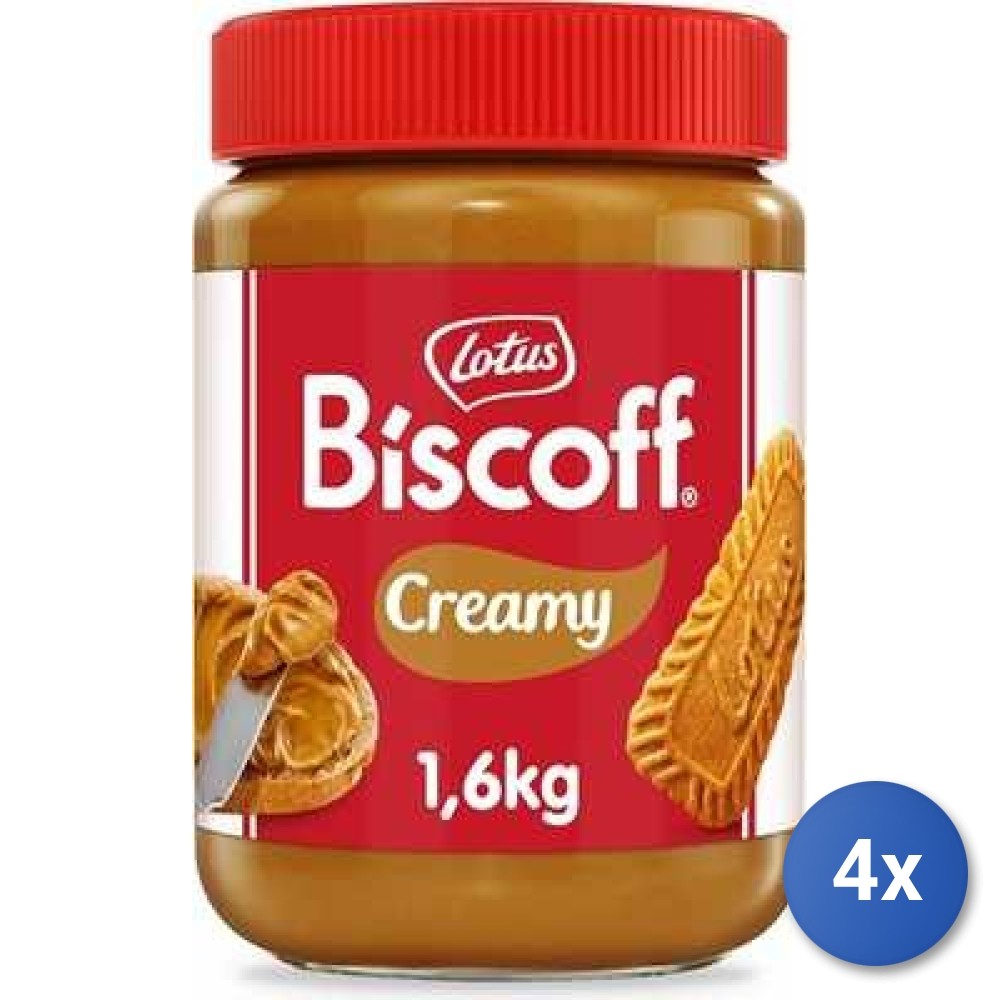 4x Paquete Lotus Biscoff Crema De Caramelo Kg 1,6