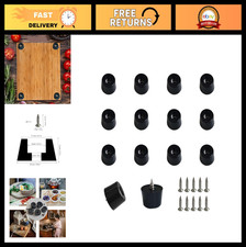 20 PCS Non-Slip Black Rubber Feet Pads with Screws for Cutting Boards  Furnitur