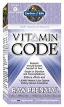 Garden of Life Code Raw Prenatal Multivitamin Capsules for Women - 180 Count