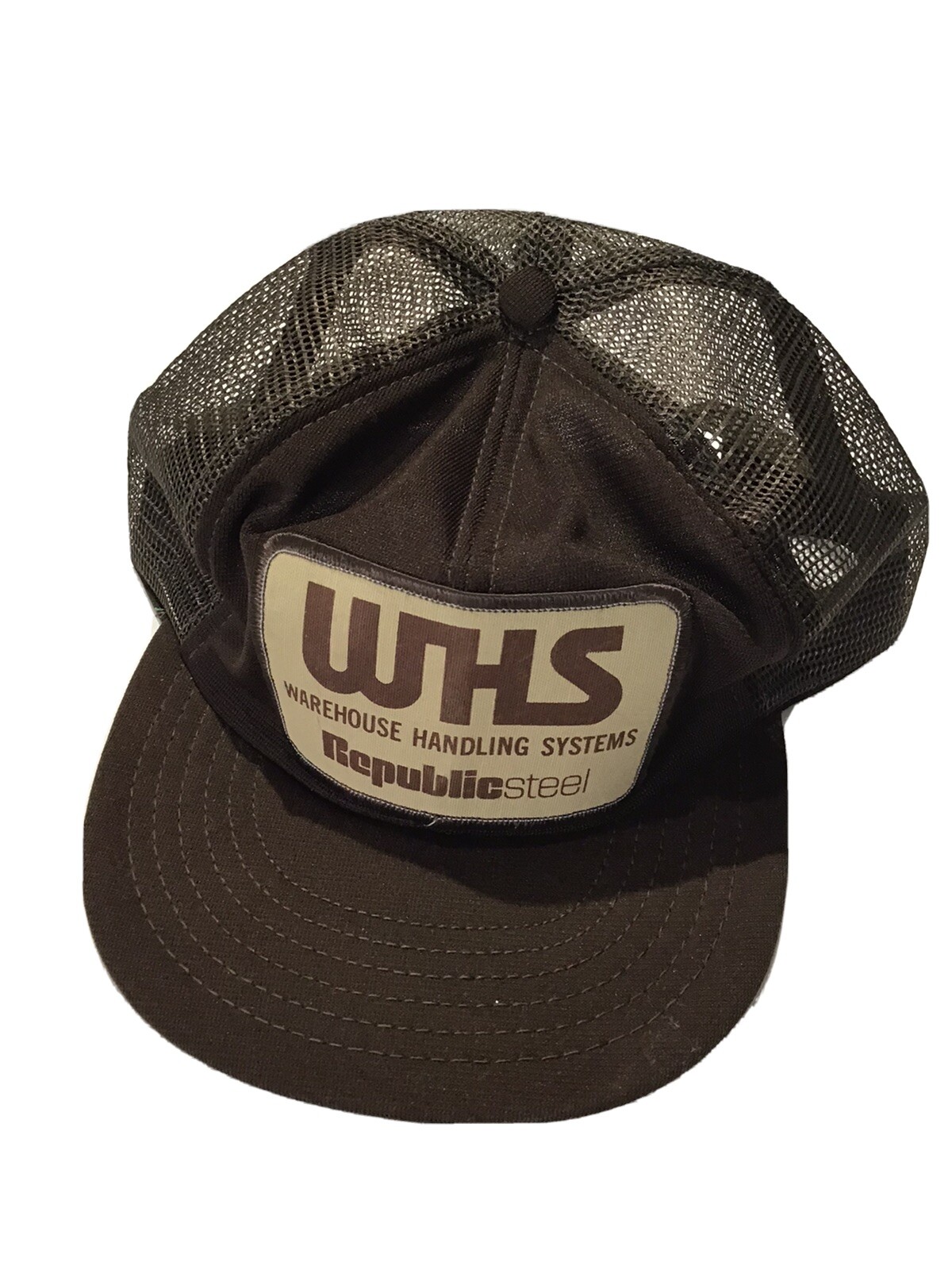 Republic Steel Warehouse Handling Systems Rare Trucker Mesh Snapback Hat Vintage