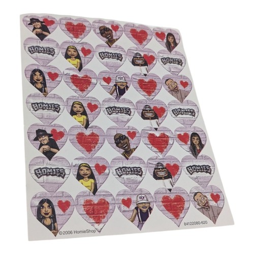 Homies Valentines Cards 32 Valentines & Homie Seals Complete Damaged Box 2006 - Picture 7 of 7