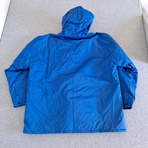 Stearns Coat Men Large Blue Quilted Rain Parka PVC Outdoor Camping Hunting Fish - Picture 5 of 11