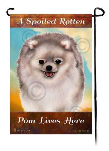 A Spoiled Rotten Silver Pom Lives Here