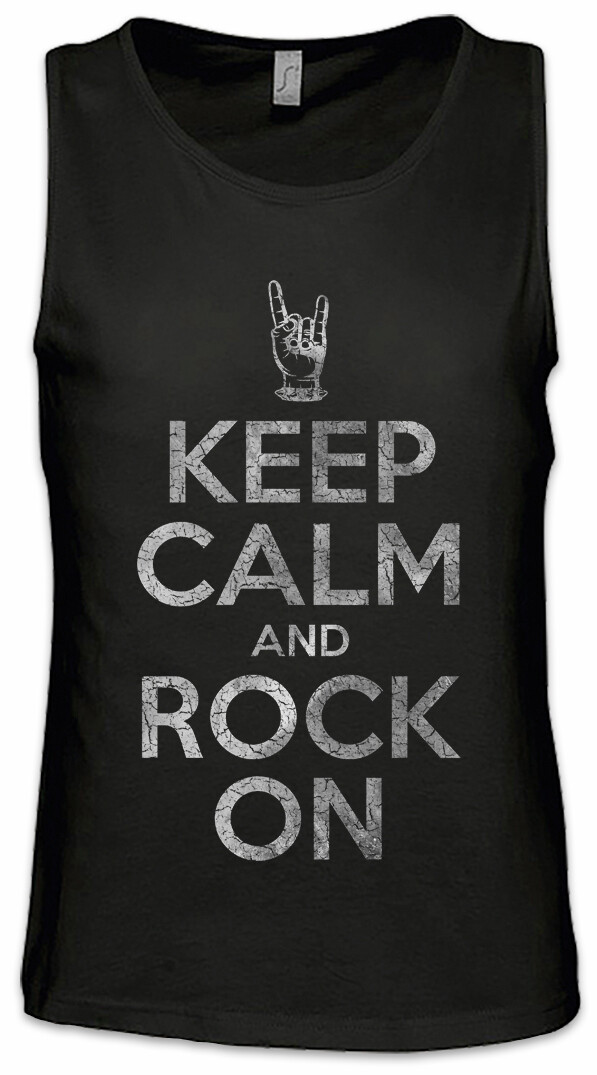 ALTRA Canotta uomo Keep Calm And Rock On heavy metal hard rock segno pugno
