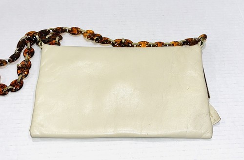 VTG JANE SHILTON Purse Shoulder Handbag Cream Genuine Leather 1971 England - Picture 6 of 18