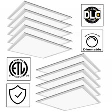 10 Pack 2x2Ft LED Panel Light Drop Ceiling Flat Panel Recessed Troffer Fixtures