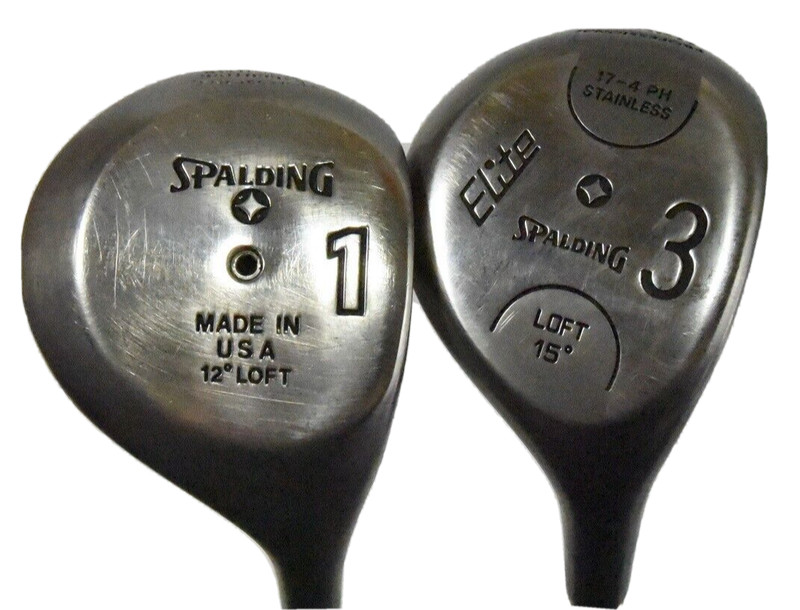SPALDING ELITE WOODS 1 AND 3 - SHAFT 42 IN, RIGHT HANDED, NEW GRIPS