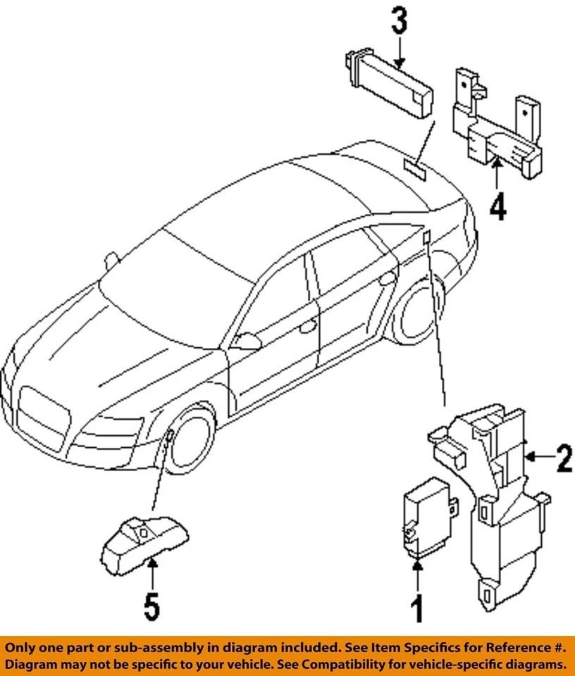 Used Tire Pressure Monitoring System (TPMS) Control Mod fits: 2008 Audi A4 Suspe - Image 3 of 4