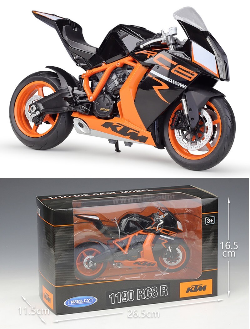 RC おもちゃ WELLY 1:10 KTM 1190 RC8 R Sports Racing Model Diecast Metal