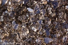1/4" FIREGLASS DARK BROWN Crushed Glass Fireplace 20 LBS