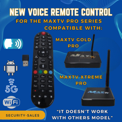 Voice Remote Control EXCLUSIVELY for MAXTV GOLD PRO and XTREME PRO