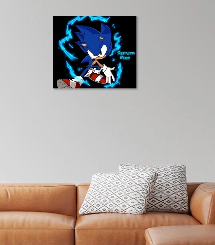 Sonic X and Sonamy Kiss Silk Poster Print Wall Decor 20 x 13 Inch 24 x