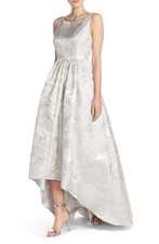 Adrianna Papell Metallic Jacquard Ballgown (size 8)