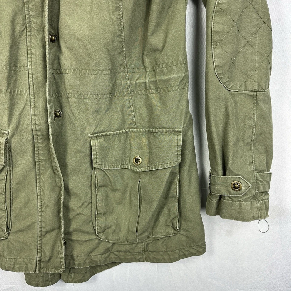 Parka LL Bean East End Explorer para mujer pequeña con capucha verde aislante piel sintética Foto 3 de 4