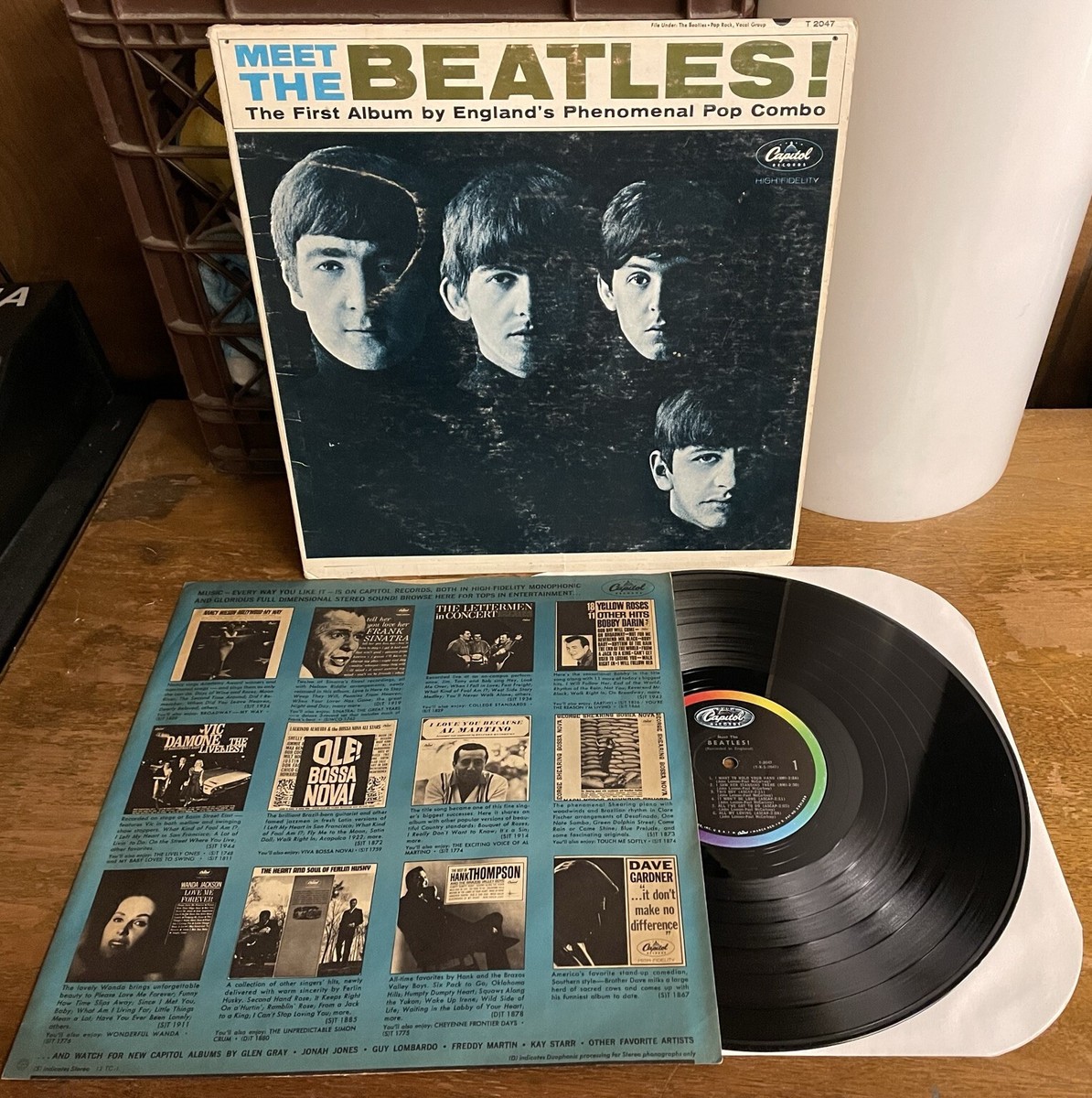 THE BEATLES Meet The Beatles RARE 2 BMI PRESSING CAPITOL T-2047 