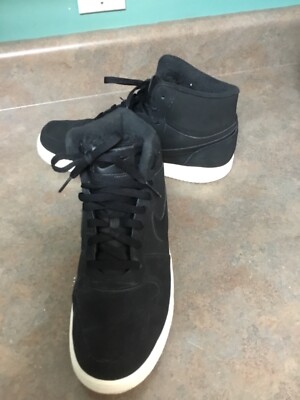 Nike Ebernon Mid Black Air Force Fleece AV2478-001 Size 11 Women s (CON68)
