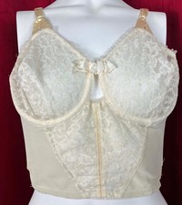 Lilees Lilly of France 1940s 40s Bustier Bra Off White