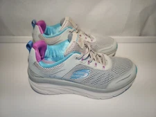 Skechers Womens Dlux Walker 149023 Gray Running Shoes Sneakers Size 9.5