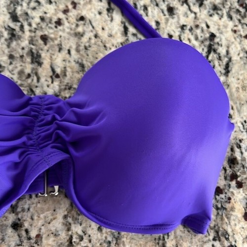 Catalina Grape Jelly Purple Halter Bikini Top Size 32D/ 34D - Picture 2 of 6