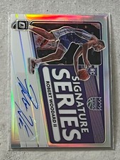 2020-21 Optic Signature Series Robert Woodard II Rookie RC Silver Auto #87 Kings