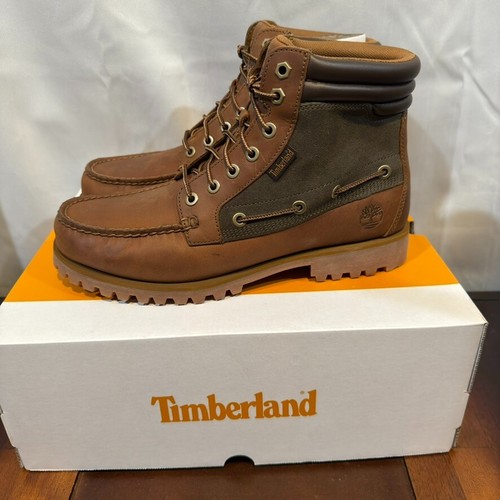 American Eagle Timberland x AE Oakwell Leder Mittel Schnürstiefel Herren Größe 10 Neu mit Karton - Bild 6 von 13