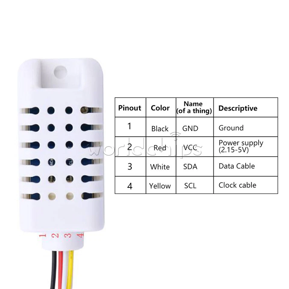 SHT30 Digital Temperature Humidity Sensor IOT-TH02 IIC Probe Module + Case New - Image 2 of 4