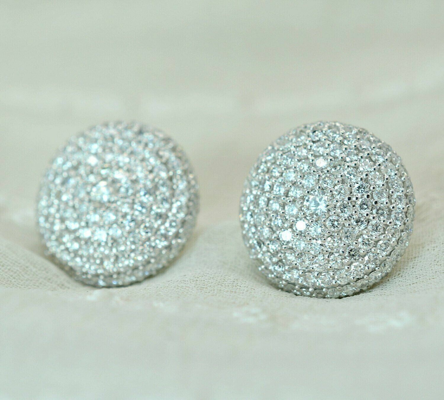 2.00 Ct Round Cut Simulated Diamond Cluster Stud Earrings in 14k White Gold Plated-image