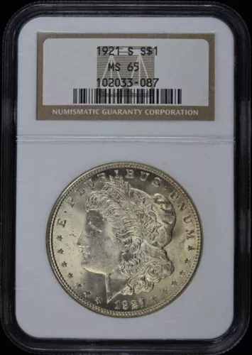 1921-S Morgan Dollar S$1 NGC MS65