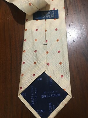 cravatta Enrico Coveri Made in Italy altissima qualità 100% pura seta