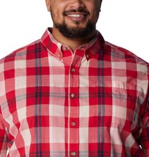 Columbia Men's Rapid Rivers Short Sleeve Shirt-Mountain Red Multi Plaid-Small