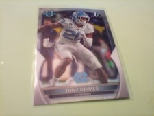 2022 1st Bowman UNIVERSITY Football bulk lot 16 TONY GRIMES North Carolina