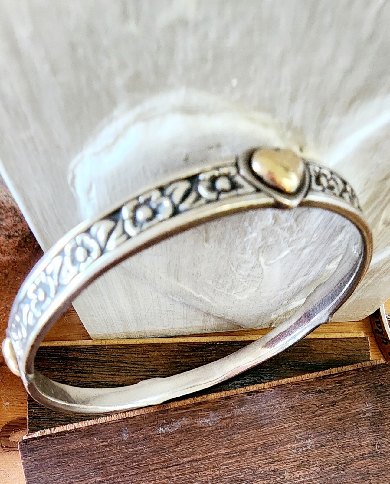 Retired James Avery Heart Of Gold Bracelet Bangle Lar… Gem