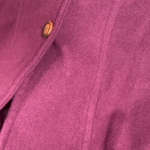 Vintage LL Bean Wool, Alpaca Blend Parka Coat Small Cranberry Red USA Made - Picture 14 of 18