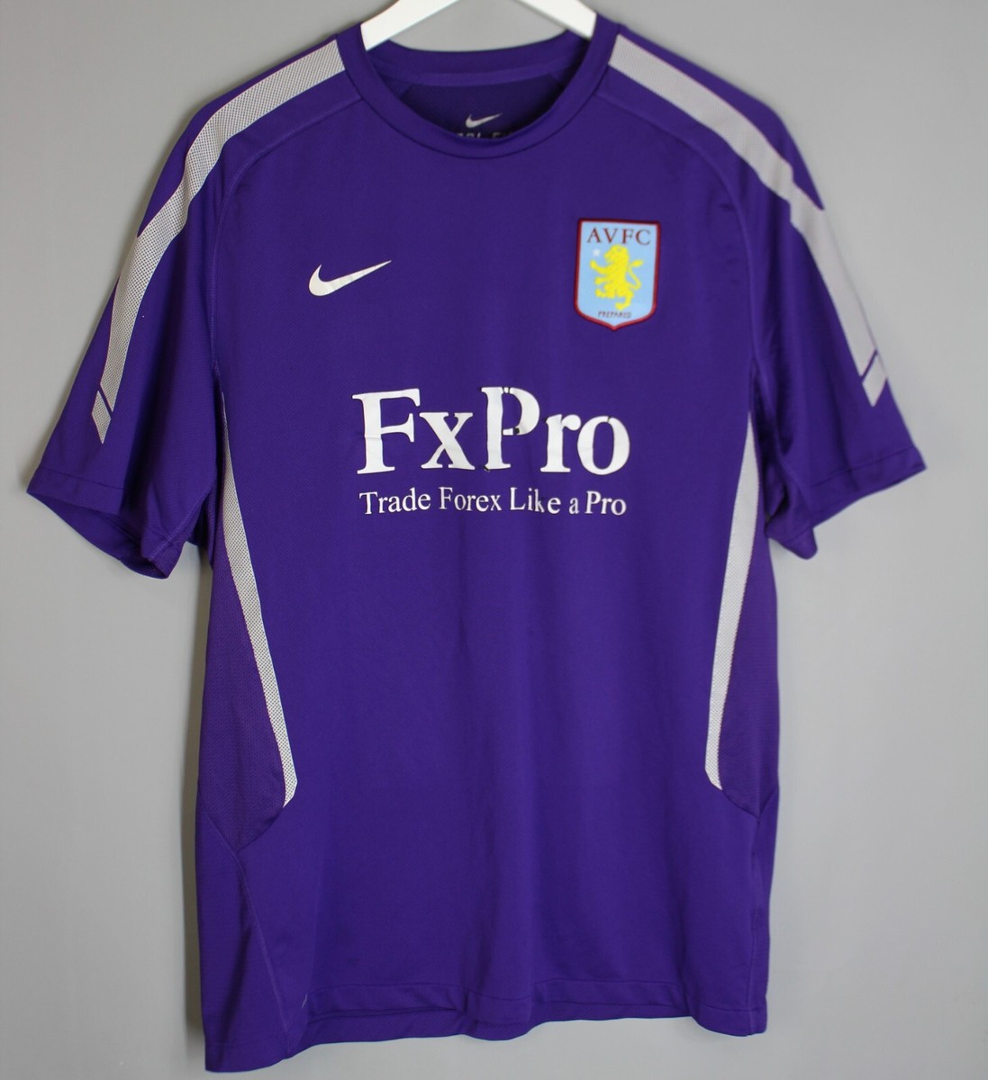 ASTON VILLA ENGLAND PURPLE NIKE TRAINING JERSEY SHIRT SIZE L | eBay UK