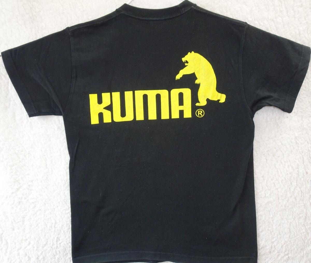 Kuma Bear Funny Puma Parody Printstar T Shirt Medium Black | eBay