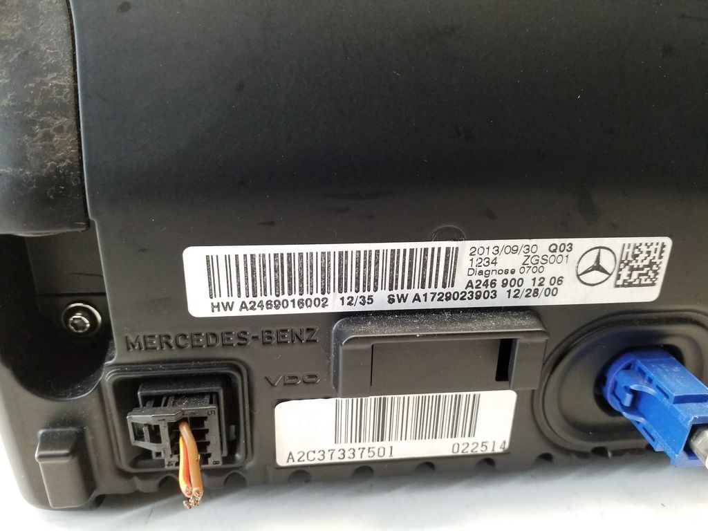 Mercedes-Benz B W246 W242 2016 Dashboard LCD screen display  