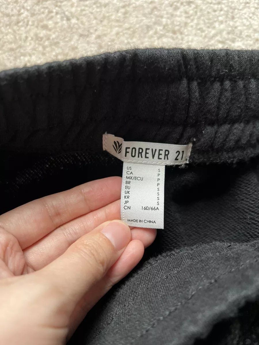 Forever 21 Womens Sweatpants Black Size Small Joggers Drawstring
