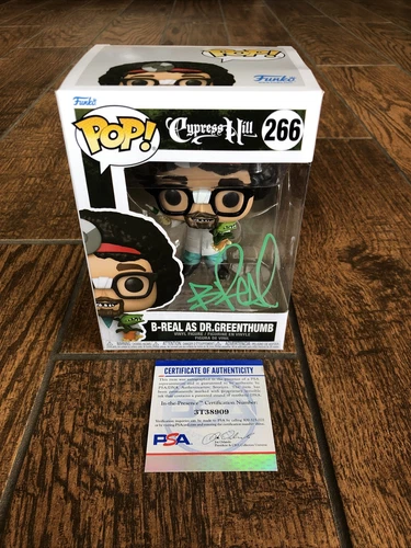 B-Real signed Dr. Greenthumb Funko Pop pre order  #266 PSA ITP COA Cypress Hill
