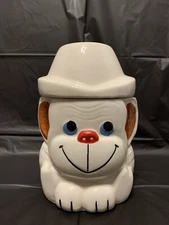 VINTAGE Mount Clemons MONKEY Cookie Jar With Cute Hat Lid- Great Condition