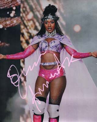 Queen Aminata (8x10) Metallic AEW SEXY photo signed auto autographed | eBay