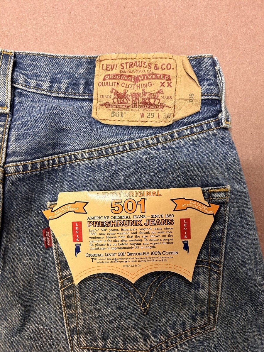 Vintage Levis 501 Pre-Shrunk, Rare Deadstock, New With Tag Vintage Levis 501 Pre-Shrunk, Rare Deadstock, New With Tag