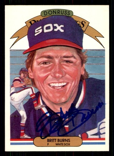 1983 Donruss Baseball #23 Britt Burns (Diamond Kings) signiertes Autogramm (kein Echtheitszertifikat) *e1