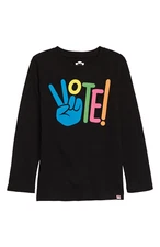 Appaman Little Boys Size 7 Vote Graphic Long Sleeve T-Shirt in Black 2166